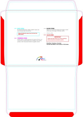 Envelope 10inx13in Booklet Outside guideline preview