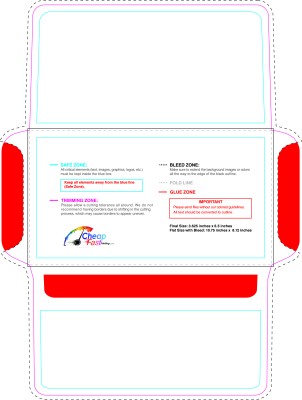 Envelope 3.625inx6.5in Remittance Long Flap Outside guideline preview