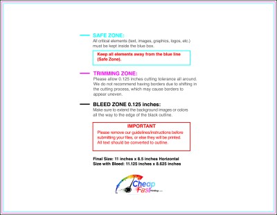 Letterhead 8.5inx11in H guideline preview